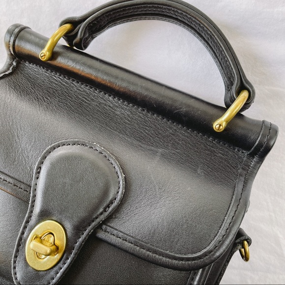 COACH VINTAGE Black MINI WINNIE CROSSBODY SATCHEL BAG 9023 - Picture 3 of 13